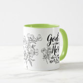 God is in haar Psalm 46:5 Bijbelvers geschenk Mok (Voorkant rechts)