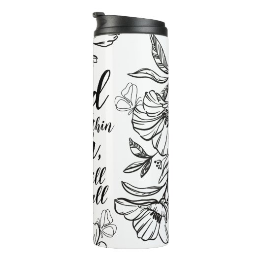 God is in haar Psalm 46:5 Bijbelvers geschenk Thermosbeker (Geroteerd rechts)