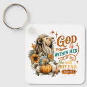 God is in haar... sleutelhanger (Voorkant)