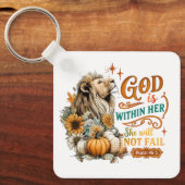 God is in haar... sleutelhanger (Voorkant)