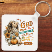 God is in haar... sleutelhanger (Achterkant)