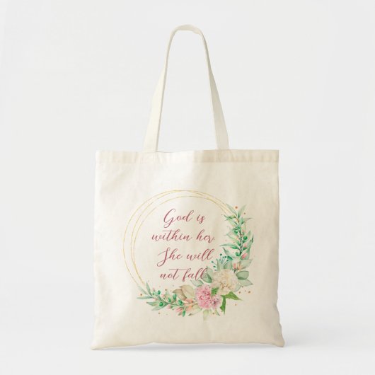 God is in haar, zij zal geen Canvas tas Herfsten (Voorkant)