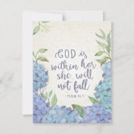 God is in haar, zij zal niet de Herfst zijn van ee Feestdagenkaart