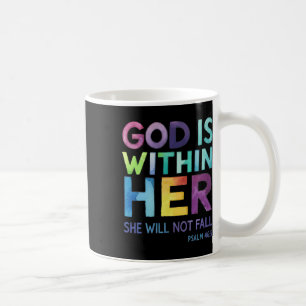 God is in haar, zij zal niet falen Psalm 465 Reli Koffiemok