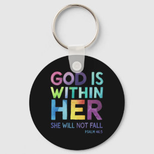 God is in haar, zij zal niet falen Psalm 465 Reli Sleutelhanger
