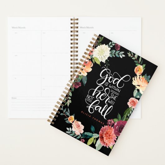 God is in haar, zij zal niet herfsten planner (Display)