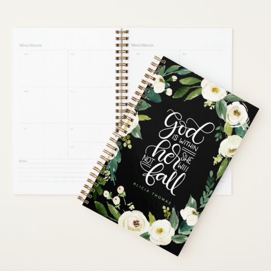 God is in haar, zij zal niet herfsten planner (Display)