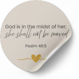 God is in het midden van haar sticker – Psalm 46:5