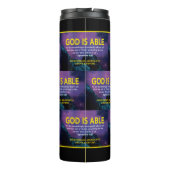 GOD IS IN STAAT Efeziërs 3:20 Gepersonaliseerde Sc Thermosbeker (Achterkant)