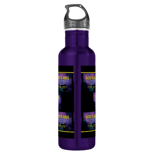 GOD IS IN STAAT Efeziërs 3:20 Gepersonaliseerde Sc Waterfles (Achterkant)