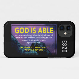 GOD IS IN STAAT | Ephesianen 3:20 Christelijk zwar Case-Mate iPhone Case