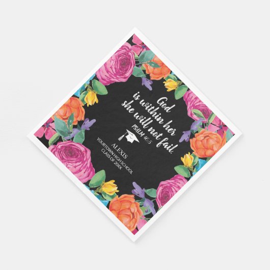 God is in Zijn Christelijke Afstuderen Servet (Hoek)