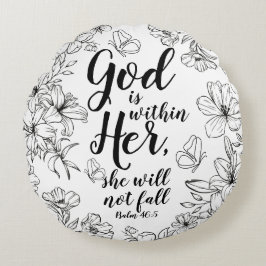 God is in Zijn Inspirerend Sierkussen Rond Kussen