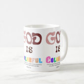 God is kleurrijk, Regenboog Mok (Voorkant rechts)