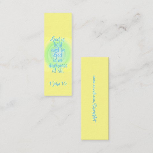 God is licht en in God is geen duisternis Mini Visitekaartje (Voorkant / Achterkant)