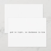 God is Licht Schriftuur Postkaart (Voorkant / Achterkant)