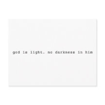God is Licht Schriftuur Postkaart