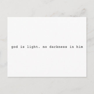 God is Licht Schriftuur Postkaart