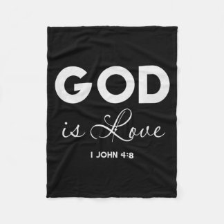 God Is Liefde 1 Johannes 4_8 Bijbelvers Christelij Fleece Deken