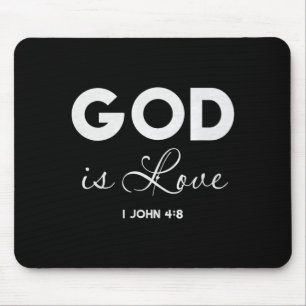 God Is Liefde 1 Johannes 4_8 Bijbelvers Christelij Muismat