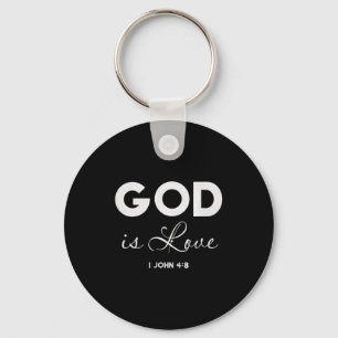 God Is Liefde 1 Johannes 4_8 Bijbelvers Christelij Sleutelhanger