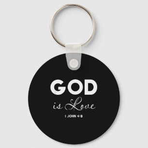 God Is Liefde 1 Johannes 4_8 Bijbelvers Christelij Sleutelhanger