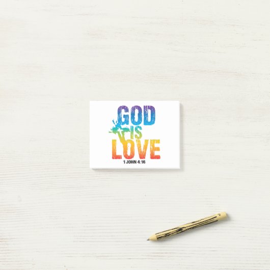 God is Liefde 1 John 4:16 Post-it® Notes (Op bureau)