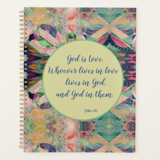God is Liefde (Abstracte Bergen) Planner (Voorkant)