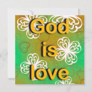 God is liefde bedankkaart