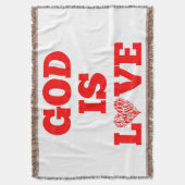 God is liefde Bijbel citaat Deken (Voorkant Verticaal)