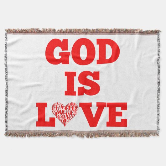 God is liefde Bijbel citaat Deken (Voorkant)