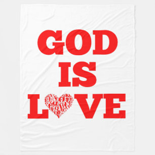 God is liefde Bijbel citaat Fleece Deken