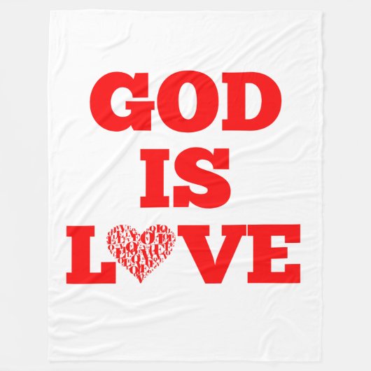 God is liefde Bijbel citaat Fleece Deken (Voorkant)