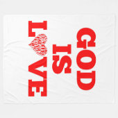 God is liefde Bijbel citaat Fleece Deken (Voorkant (Horizontaal))