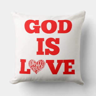 God is liefde Bijbel citaat Kussen