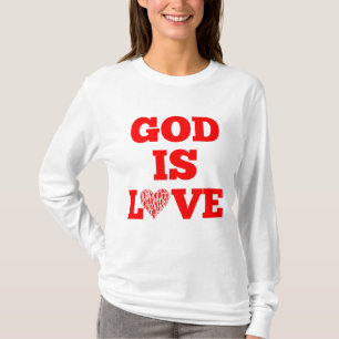 God is Liefde Bijbel Quote Vrouwen T-shirt