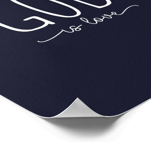 God is liefde, Bijbelse kunst Poster (Hoek)