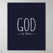 God is liefde, Bijbelse kunst Poster (Voorkant)