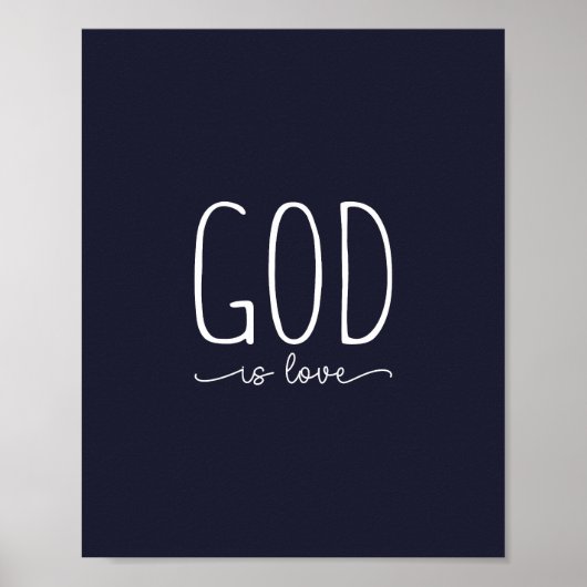 God is liefde, Bijbelse kunst Poster (Voorkant)