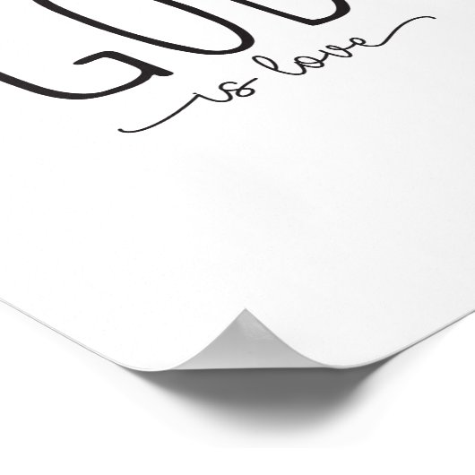 God is liefde, Bijbelse kunst Poster (Hoek)