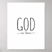 God is liefde, Bijbelse kunst Poster (Voorkant)