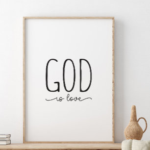 God is liefde, Bijbelse kunst Poster