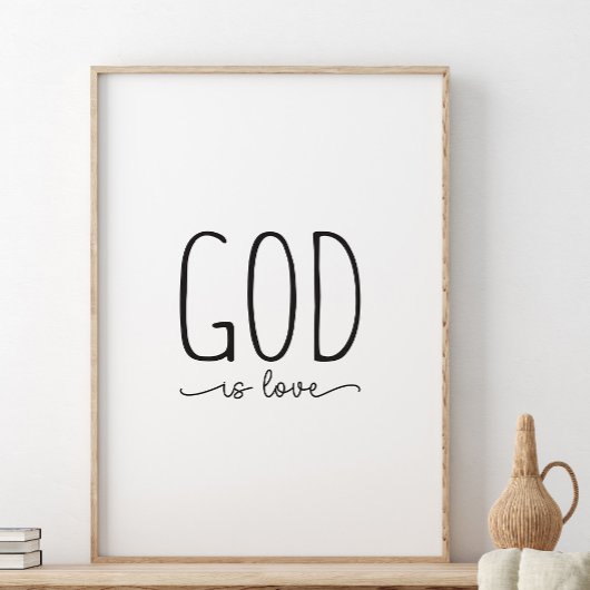 God is liefde, Bijbelse kunst Poster