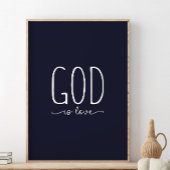 God is liefde, Bijbelse kunst Poster