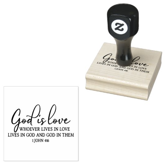 God is Liefde Bijbelvers Bijbelvers Valentijn Rubberstempel (Gestempeld)