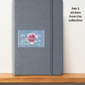 God is liefde Bijbelvers Blauw Bloemen Christelijk Sticker