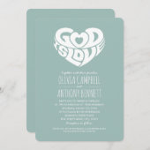 God is liefde Bijbelvers Christelijke bruiloft Kaart (Voorkant / Achterkant)