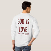 GOD is liefde - Bijbelversie - Valentijnsdag T-shirt (Achterkant volledig)
