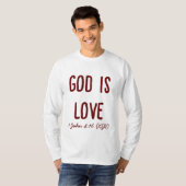 GOD is liefde - Bijbelversie - Valentijnsdag T-shirt (Voorkant volledig)