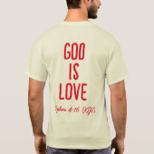 GOD is liefde - Bijbelversie - Valentijnsdag T-shirt (Achterkant)